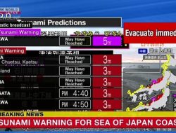 Gempa Besar Berkekuatan 7,6 Magnitudo Landa Jepang