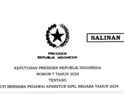 Pemerintah Tetapkan Jadwal Cuti Bersama ASN Tahun 2024