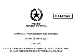 Pemerintah Bentuk Satgas Swasembada Gula di Merauke