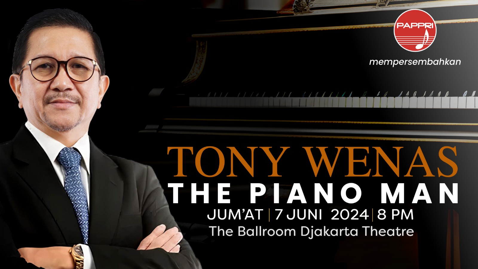 Tony Wenas Batal ke Amerika Demi Konser Tunggal di Jakarta