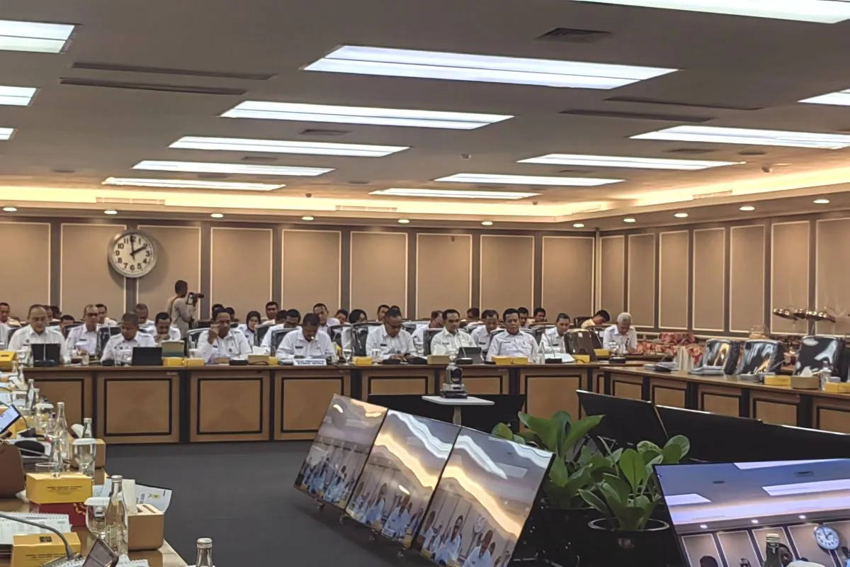 Rapat Dengar Pendapat (RDP) Komisi XIII DPR RI bersama Dirjen Pemasyarakatan Mashudi dan kepala kantor pemasyarakatan wilayah barat di Kompleks Parlemen, Senayan, Jakarta.