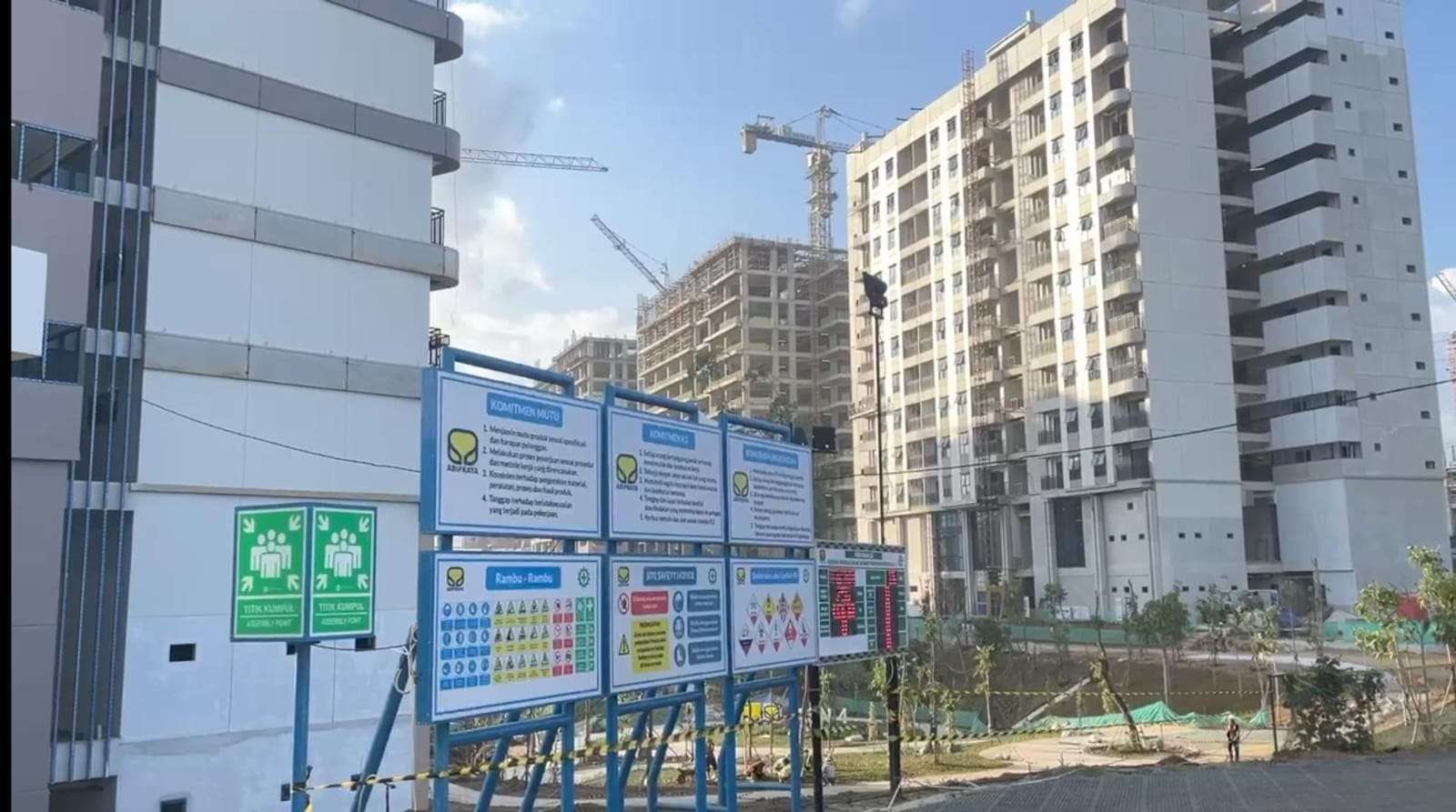 Istimewa - Suasana pembangunan tower hunian ASN di IKN