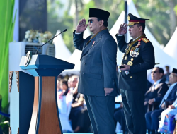 Presiden Prabowo Pimpin Upacara Peringatan ke-79 Hari Bhayangkara di Monas
