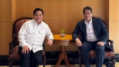 Menpora Erick Thohir bertemu Menkeu Purbaya.