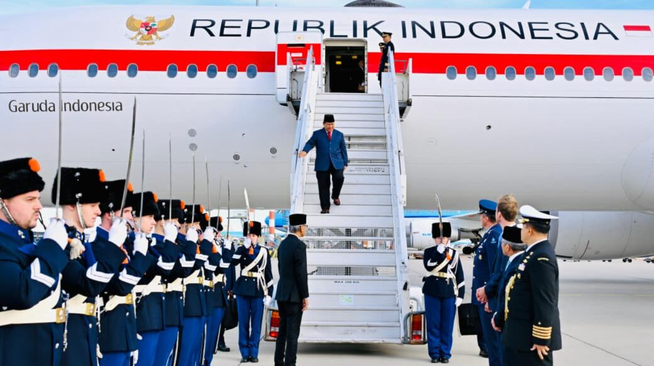 Presiden Prabowo Tiba di Amsterdam untuk Lawatan Kenegaraan