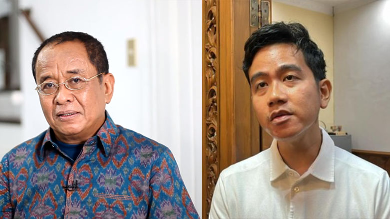 Kolase foto Said Didu dan Gibran