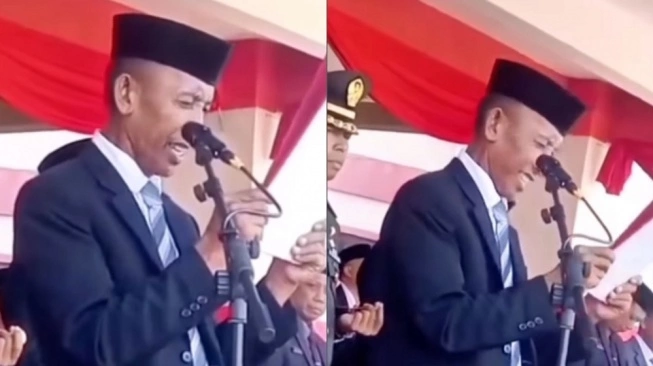 Kolase pimpinan DPRD Pasangkayu gelagapan baca teks Pembukaan UUD 45.