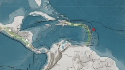 Titik gempa bumi Leeward Islands, Laut Karibia