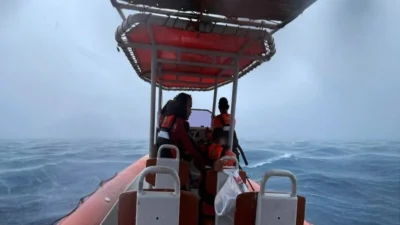 Tim SAR gabungan saat melakukan penyisiran untuk mencari balita bernama Muhammad Alfatih yang dilaporkan hilang sejak Jumat