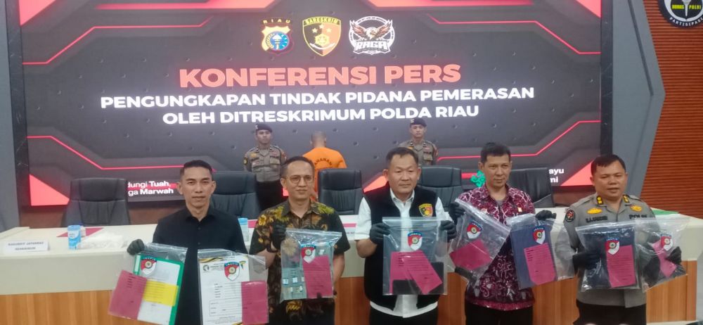 Polda Riau Tangkap Pelaku Pemerasan ke Perusahaan Sebesar Rp5 Miliar di Pekanbaru