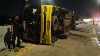 Bus Cahaya Trans Terguling di Tol Krapyak Semarang, 16 Penumpang Meninggal Dunia