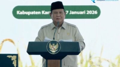 Di Panen Raya Karawang, Prabowo Sindir Elit yang Hobi Nyinyir Pemerintah