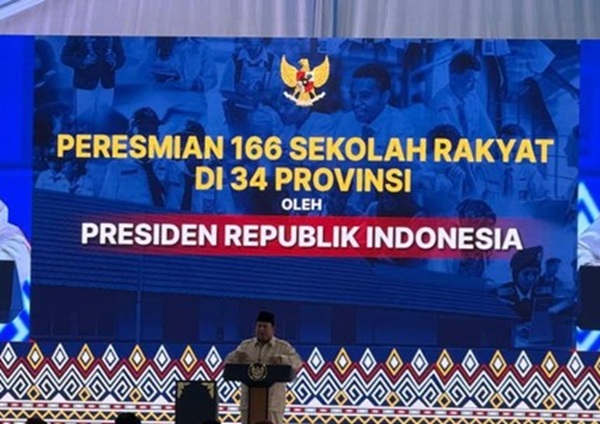 Resmikan 166 Sekolah Rakyat, Prabowo: Saya Sangat Bahagia