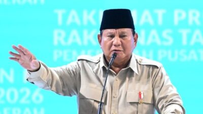Di Rakornas 2026, Prabowo Persilakan Penentang Bertarung di Pilpres 2029