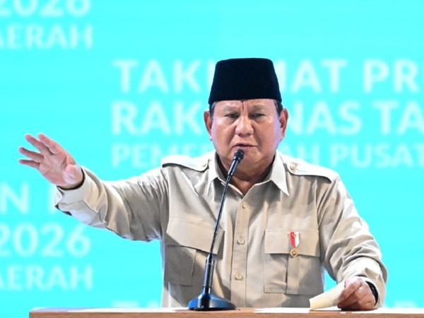 Di Rakornas 2026, Prabowo Persilakan Penentang Bertarung di Pilpres 2029