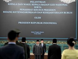 Prabowo Lantik Nanik S Deyang dan Dua Wakil Kepala Badan Gizi Nasional