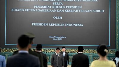 Prabowo Lantik Nanik S Deyang dan Dua Wakil Kepala Badan Gizi Nasional